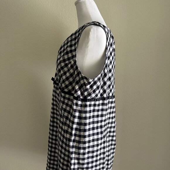Faded Glory Babydoll Dress Empire Gingham SZS Coquette Mod Vintage 90s Y2K - Picture 3 of 7